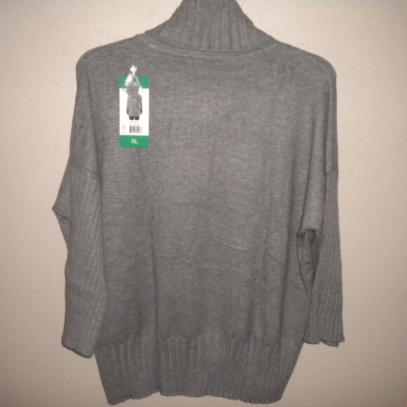 Cyrus Womens XL Gray Soft 3/4 Sleeve Cowl Neck Sweater NWT - Picture 5 of 5